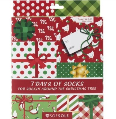 Sof Sole Sock Box Gift Wrapped 7 Pair, 14721