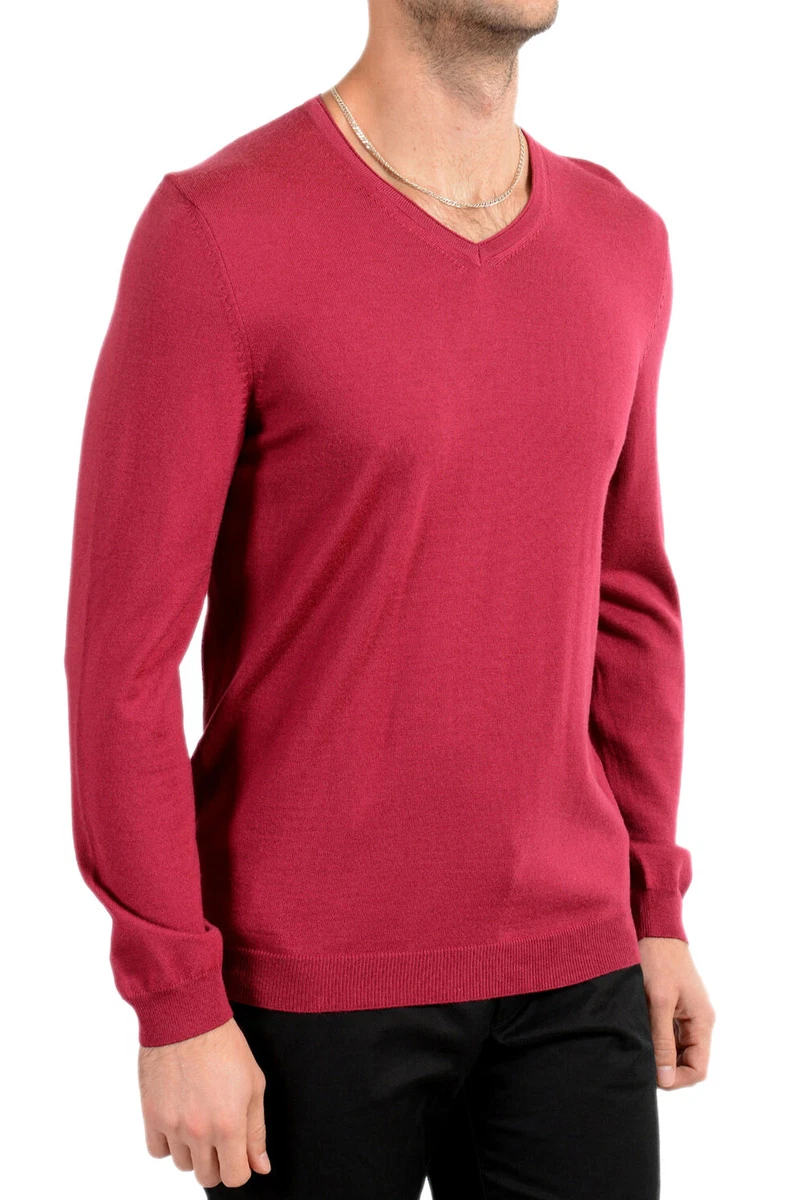 BOSS - Regular-fit V-neck sweater in extra-fine merino wool