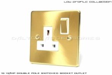 BRUSHED SATIN BRASS LIGHT SWITCHES, SOCKETS, DIMMERS, 20% MIXED ITEM DISCOUNT!