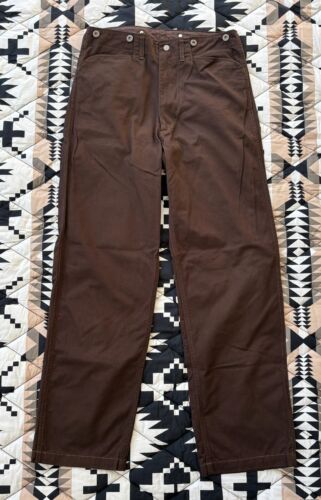 1940s Dry Bones Tokyo Brown Frisko Jeens Reproduction 32x32 Made in Japan