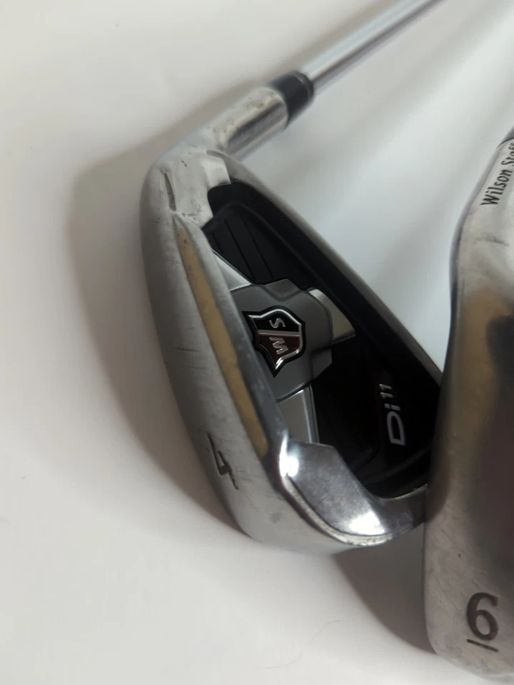 Juego de hierros Wilson Staff Di11 4, 6, 7, 8, PW+GW RH para hombre eje de acero uniflex ¡Bonito!  Foto 2 de 4