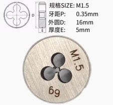 New  1pc Metric Right Hand Die M1.5 X 0.35mm Dies Threading Tools die #1