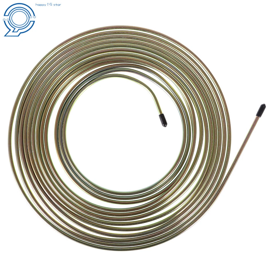 Bobina de tubería de línea de freno de 25 pies 3/16 - Acero galvanizado doble flexible - 16 accesorios Foto 2 de 4