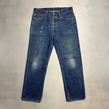 Vintage 90s Levis 501xx Denim Blue Jeans USA made 34x28