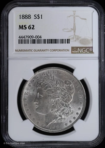 1888-P $1 Morgan Silver Dollar NGC MS 62 | Uncirculated UNC