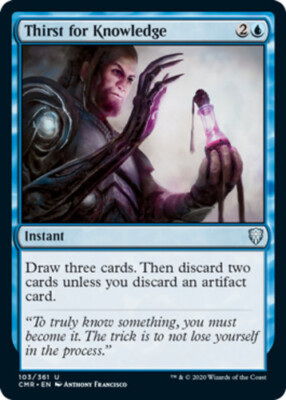 Thirst for Knowledge Light Play, English Magic the Gathering MTG Commander Legen