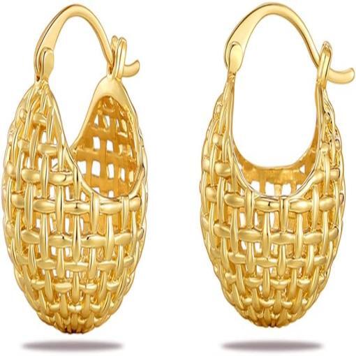 14K Gold Hoop Earrings for Women Trendy Huggie Hoops Statement Jewelry-image