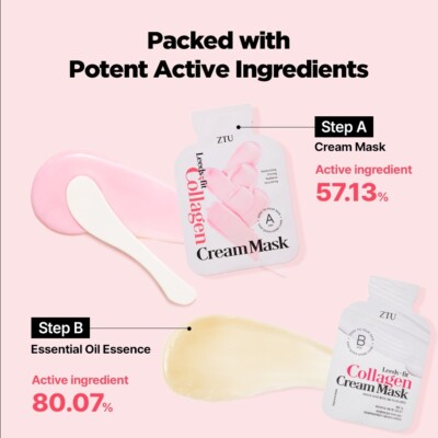 ZTU Leeds-fit Collagen Cream Mask Modeling Pack 20 times, KBeauty