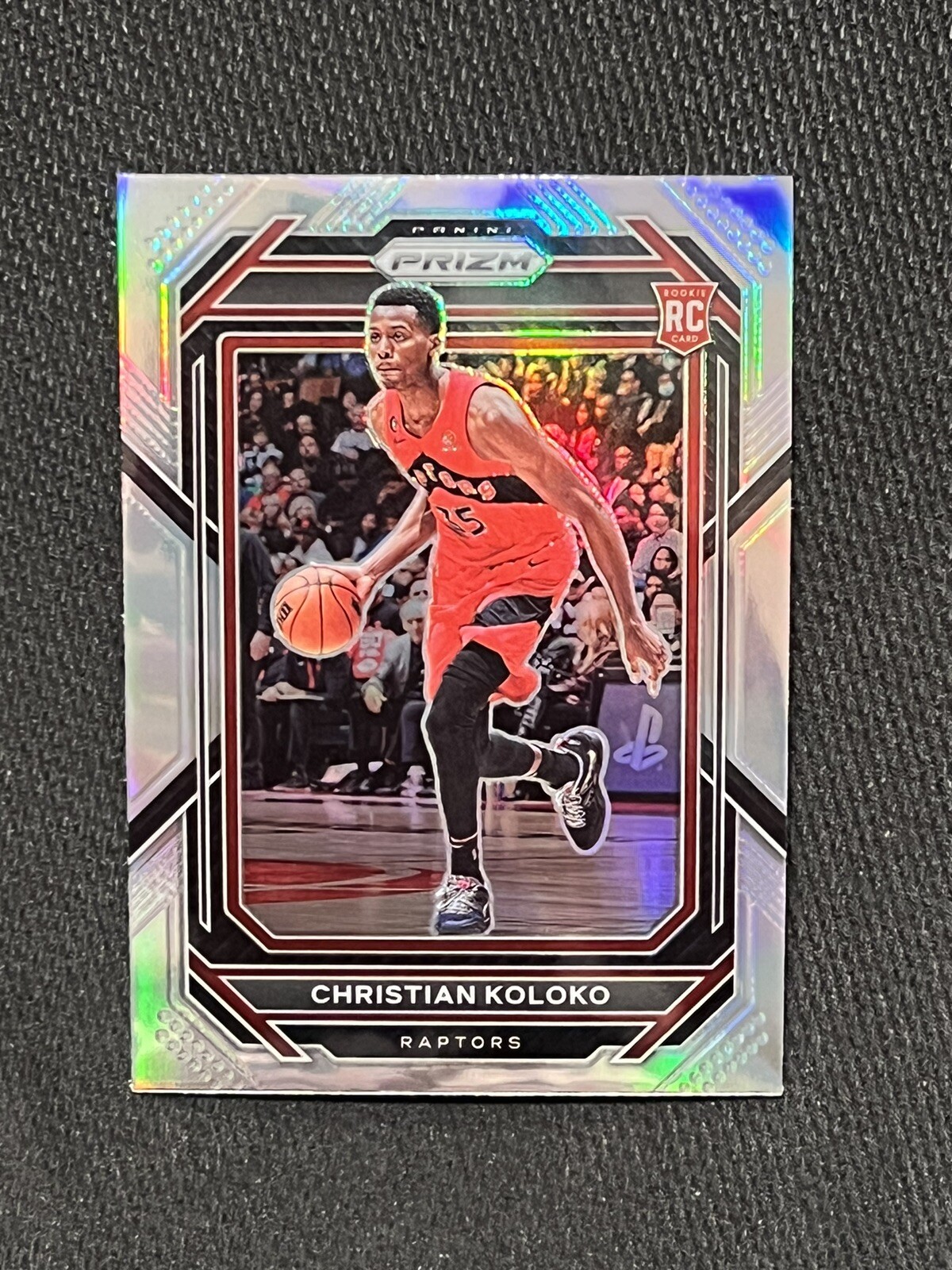 CHRISTIAN KOLOKO 2022-23 Panini SILVER HOLO PRIZM RC TORONTO RAPTORS Rookie #265