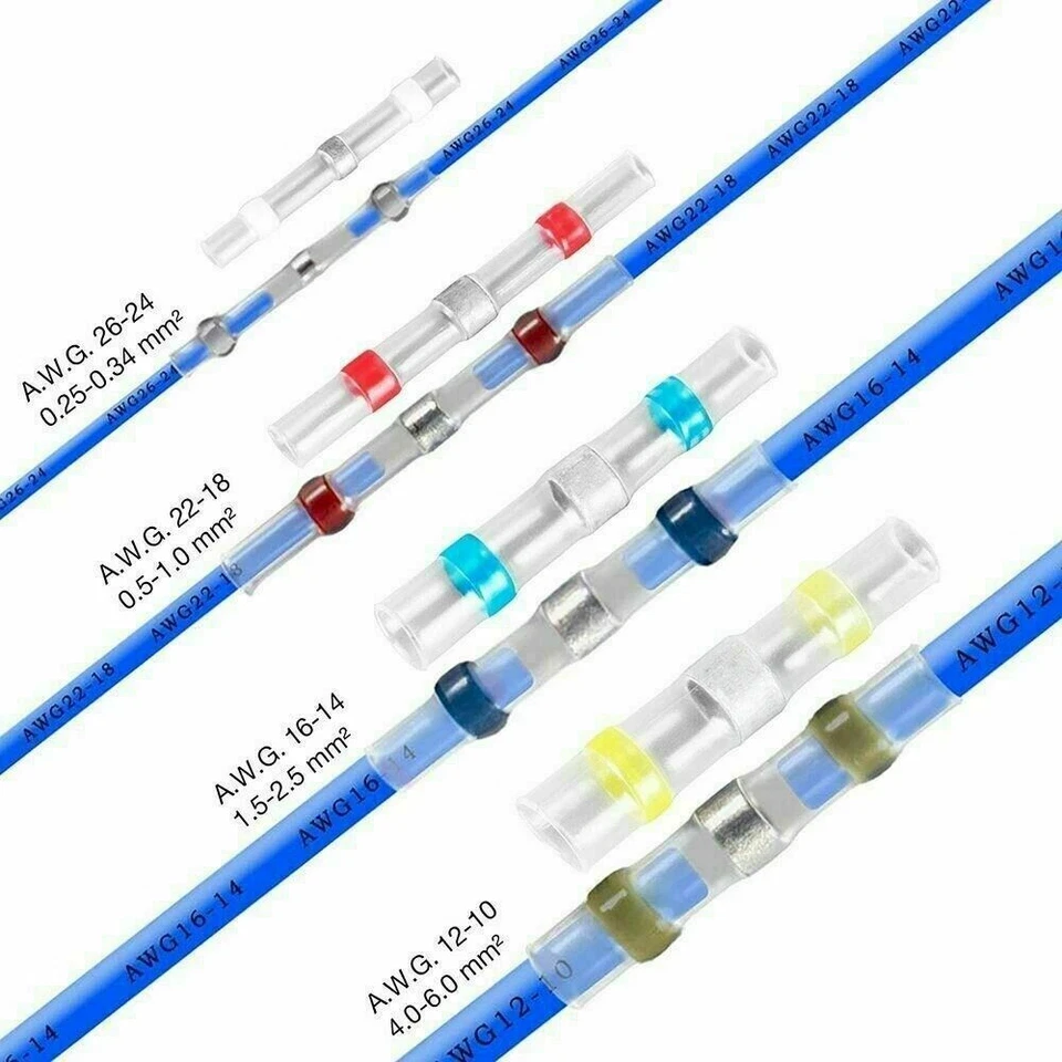 330 Waterproof Solder Seal Sleeve Butt Terminals Heat Shrink Wire Connectors Kit - Image 2 of 4