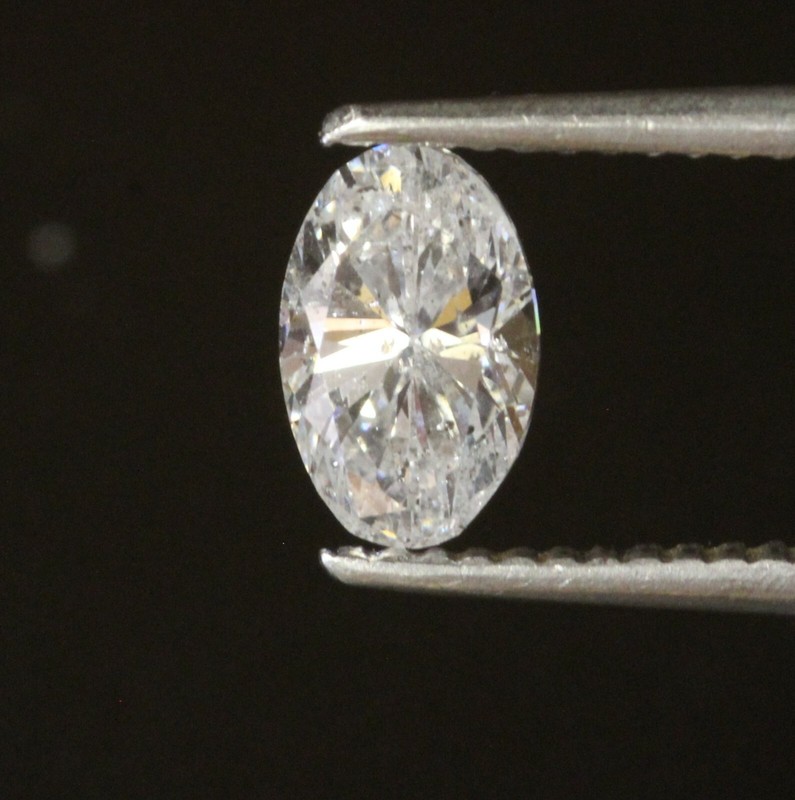 GIA loose certified .97ct I1 F oval fancy cut natural diamond vintage estate