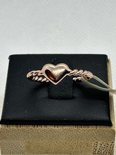 NWT Marked 925 Rose Gold Tone Heart Ring Size 7