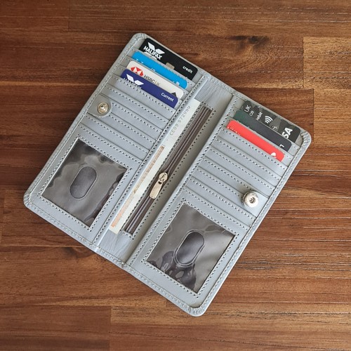 Billetera larga de cuero para hombre, protección RFID Ranger, cubierta de chequera Secretary Wa - Imagen 23 de 25