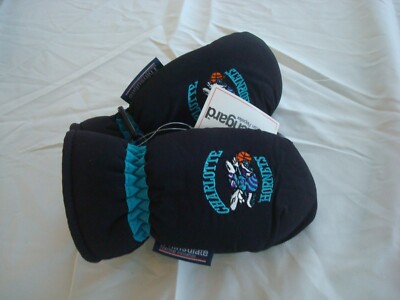 Kids Size 4-7 CHARLOTTE HORNETS   Thinsulate Fleece Mittens Black Gloves G-cap