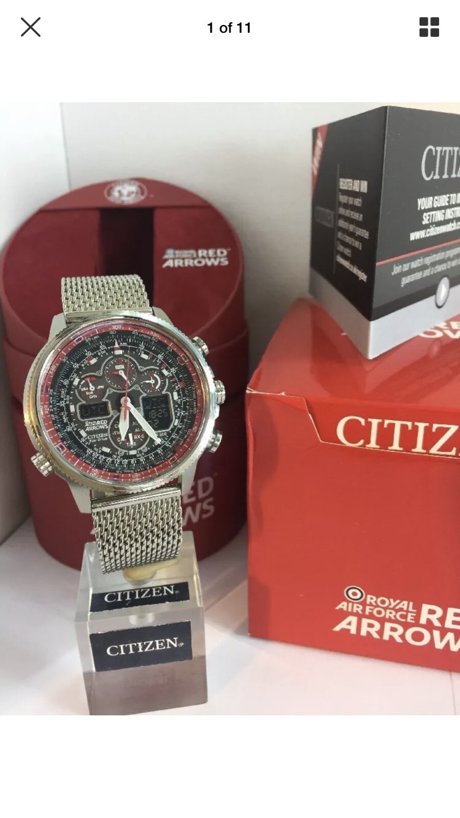 casio red arrows watch