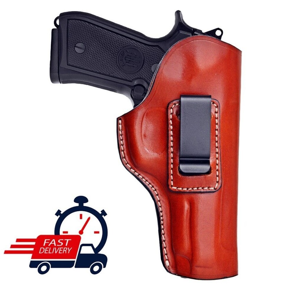 Leather IWB Holster Fits Beretta 92FS, F92, 92X, 92G, 96, M9, Px4, Mod 70