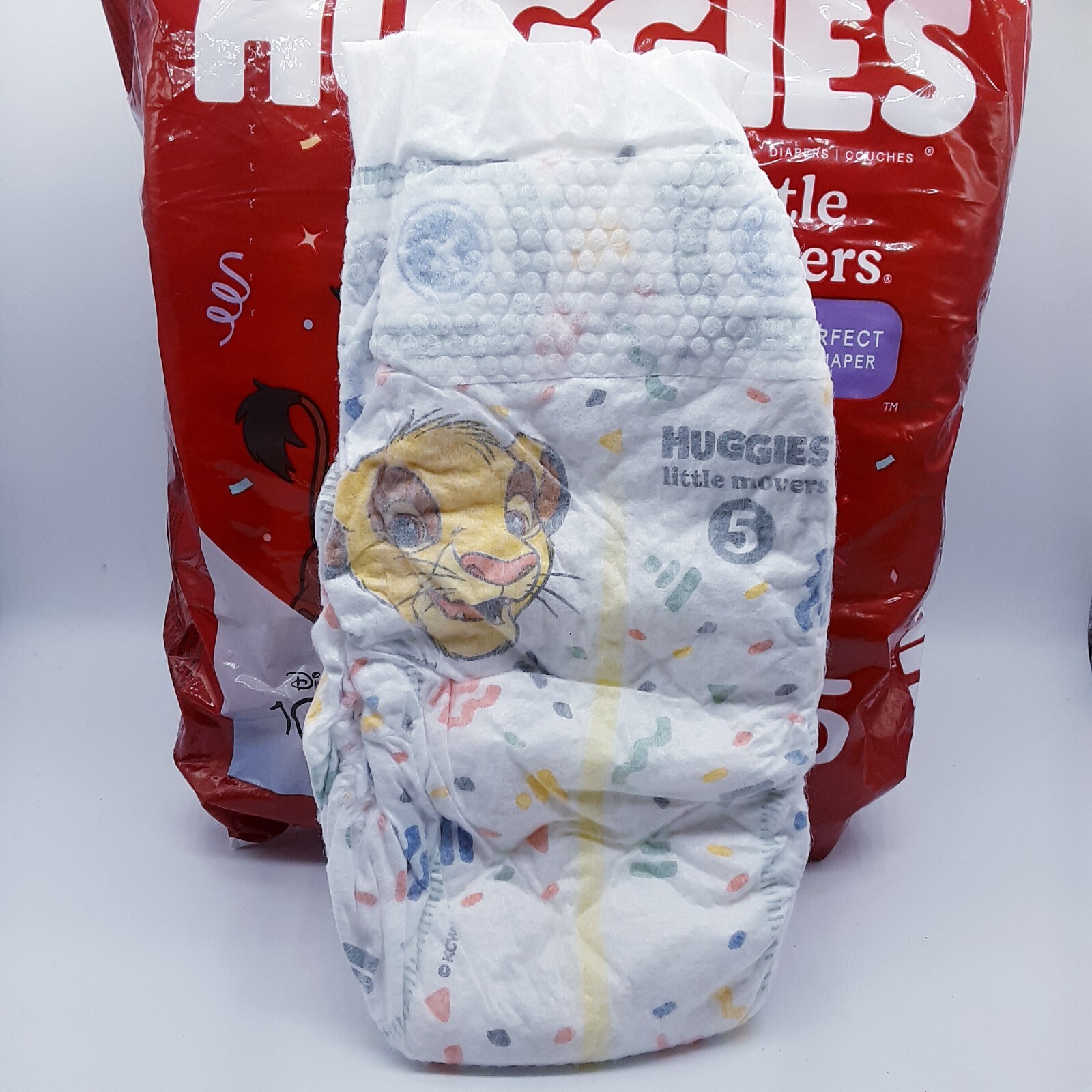 Limited Edition Huggies Disney Baby Diapers Size 5 Lion King Little Movers 15 Ct