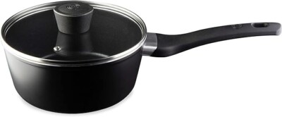 MasterChef Antihaft Kochtopf 18 cm mit Deckel für Induktionskochfelder - Kratzfest