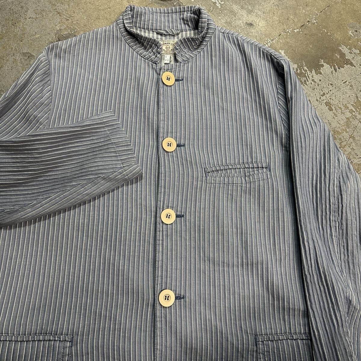 Vintage Giorgio Armani Jeans Striped Hickory Coat Jacket Vintage Giorgio Armani Jeans Striped Hickory Coat Jacket