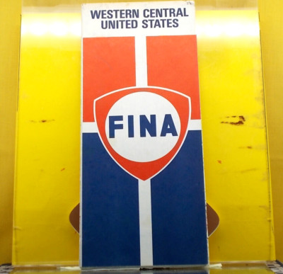 FINA Gas Station *** HIGHWAY ROAD MAP  *** Western Central United States