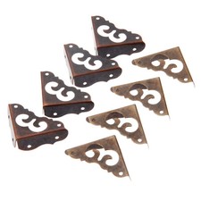 4X Decorative Metal Box Corner Protector Guard Jewelry Chest Wooden Box Fittings