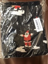 Old Navy Draw String Style Flannel Pajama Pants Santa Claus Cocoa Adult M