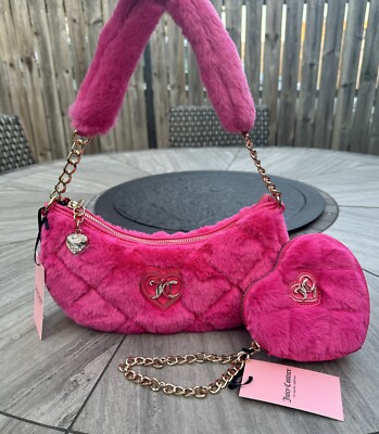 Juicy Couture Set Bag Let's Get Cozy Shoulder Bag And Heart Zip