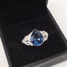 London Blue Topaz Gemstone 925 Sterling Silver Handmade Jewelry Ring Gift