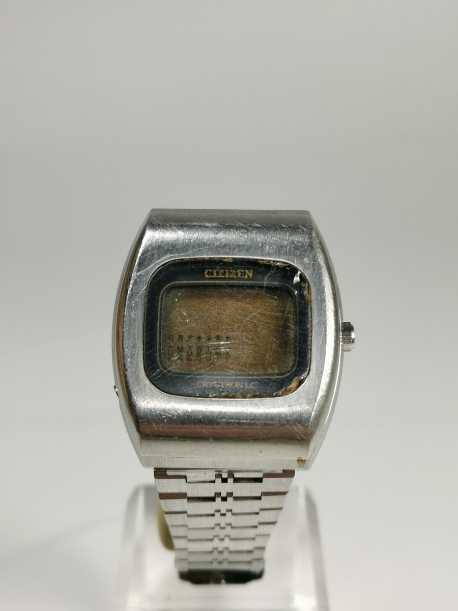 Citizen Crystron LC Japan 60-1136 Watch-Vintage Digital