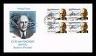 US COVER IGOR SIKORSKY AVIATION PIONEER AIR MAIL FDC BLOCK OF 4 ARTMASTER