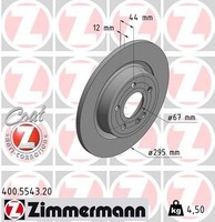 2X Zimmermann Bremsscheibe 400.5543.20 FüR MERCEDES-BENZ