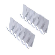 6 Pcs Crochets De Porte En Acier Inoxydable Patères Portemanteaux Muraux