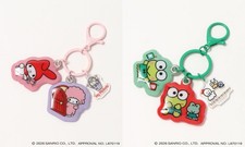 Retro Sanrio Triple Charm Keychain - Complete Set of 2