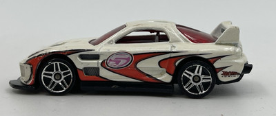 Hot Wheels 24/Seven Mazda RX7 White Red 2002 Mattel HW Hard