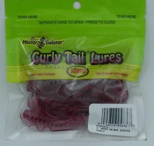 Mister Twister MTSF20-04 3" Twister Meeny Grub Purple 20CT
