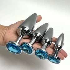 Stainless Steel Anal Butt Plug Exploration Bondage G-Spot Prostate Stimulator SM
