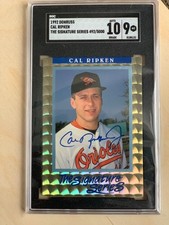 1992 Donruss Signature Series Elite Cal Ripken Jr. SGC 9 Auto 10 /5000 Low POP