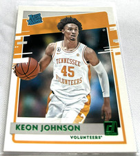 2021-22 Chronicles Draft Donruss Basketball Keon Johnson Tennessee Green Rookie