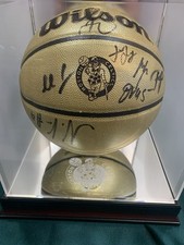 2022-23 TEAM SIGNED Boston Celtics Basketball Gold Edition Wilson W/ Celtics COA
