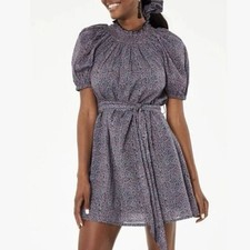 Roller Rabbit Natal Ainsley Floral Puff Sleeve Dress Tie Women’s Size S