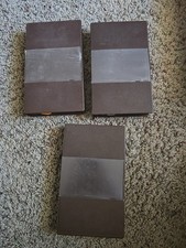 Vintage Empty VHS Brown Plastic Storage Cases Lot of 3 