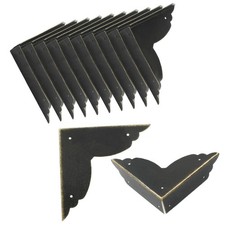 12Pcs Black Metal Corner Protector,2.76''x2.76'' Box Corner Protectors,Decora...