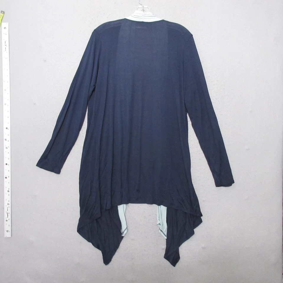 Зимние шелка кардиган верхний большой синий шелк модальная смесь тонкий вязаный прикрыть мягкий - Изображение 2 из 4