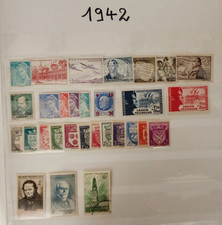 timbres France neufs ** année complète 1942 ( 567 oblitéré )
