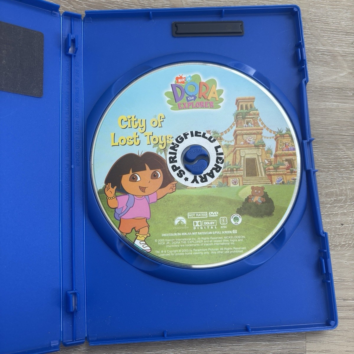 Dora The Explorer City of Lost Toys DVD 2003 Nick Jr Kids Toddler