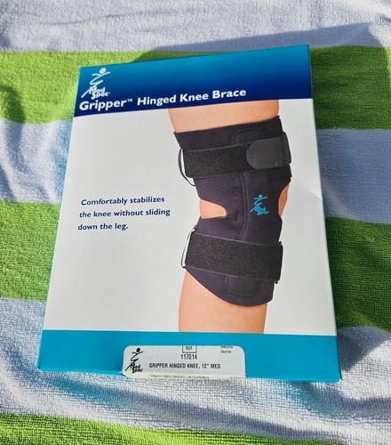 Med Spec Gripper Hinged Knee Brace 12" Medium Open Box Never Worn