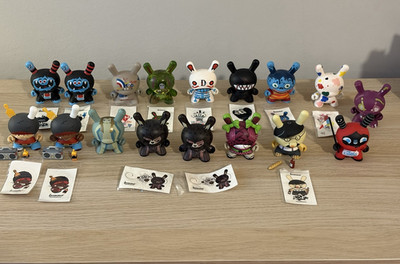 25 x Kidrobot Dunny, I'm French, Series 5, Ye Olde English, Raritäten dabei