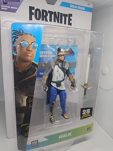 Fortnite Malik Solo Mode 4" Figur Serie 25 #279 Crystal Wings Wrap Code 2024 - Bild 3 von 4
