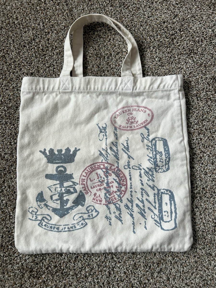 Vintage Lauren Jean Co. Tote Bag (Ralph Lauren) 14” X 14