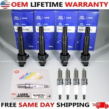 4x Hyundai Ignition Coils Ngk Spark Plugs Uf651 For Elantra Tucson Kia Soul 2.0l